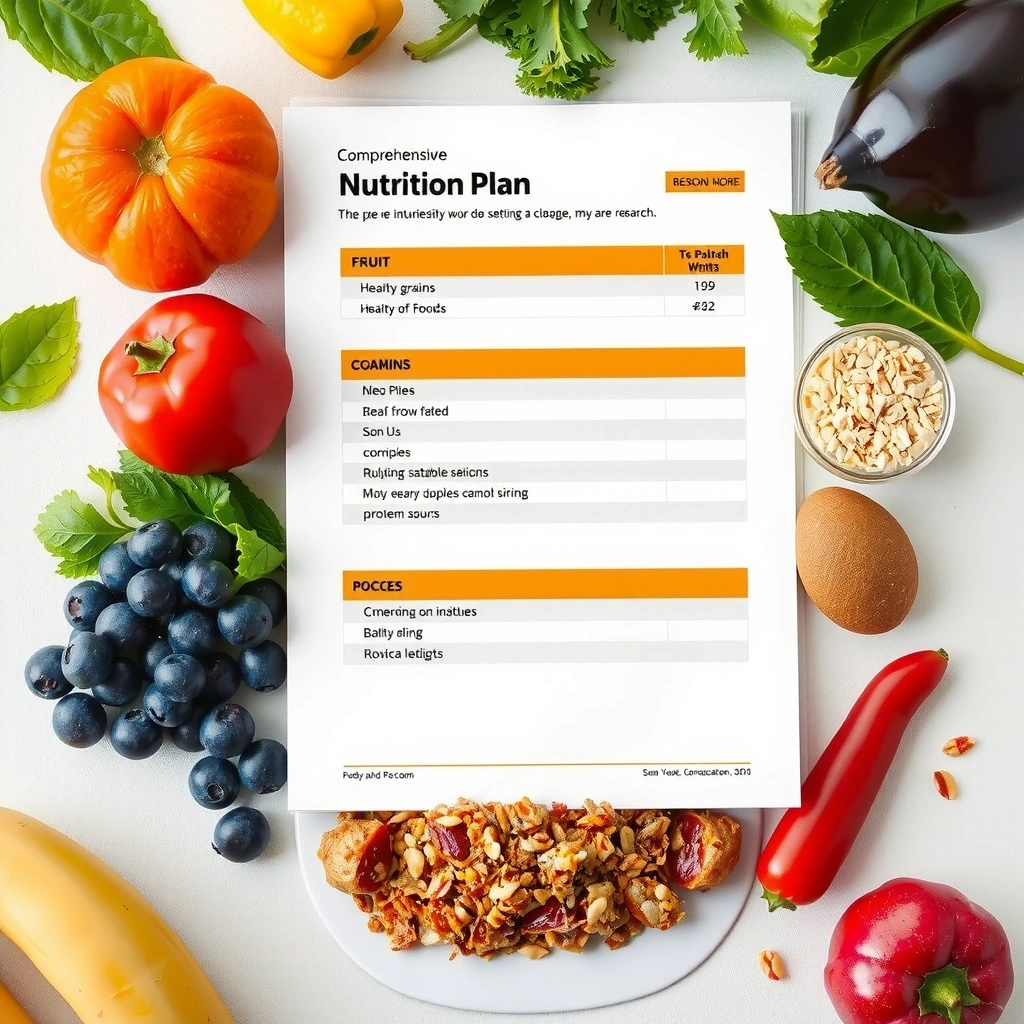 Individueller Ernährungsplan mit gesunden Lebensmitteln