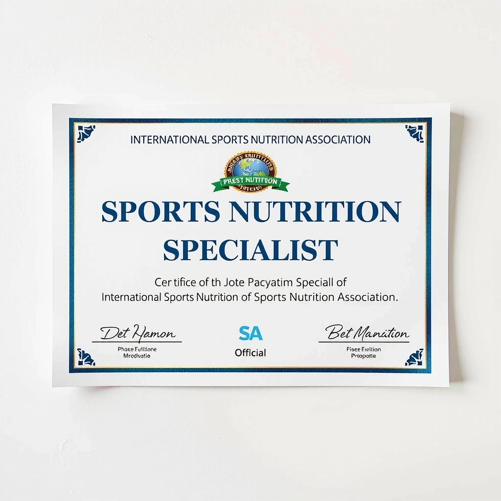 ISNA Sporternährung Zertifikat